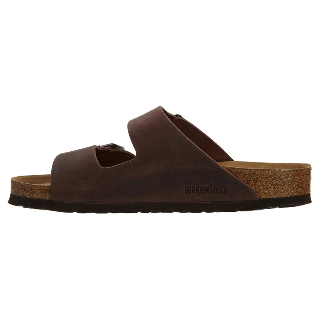 Birkenstock Arizona Oiled Nubuck Leather Unisex Slide Sandals