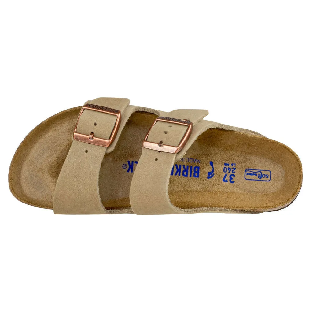 Birkenstock Arizona Oiled Nubuck Leather Unisex Slide Sandals