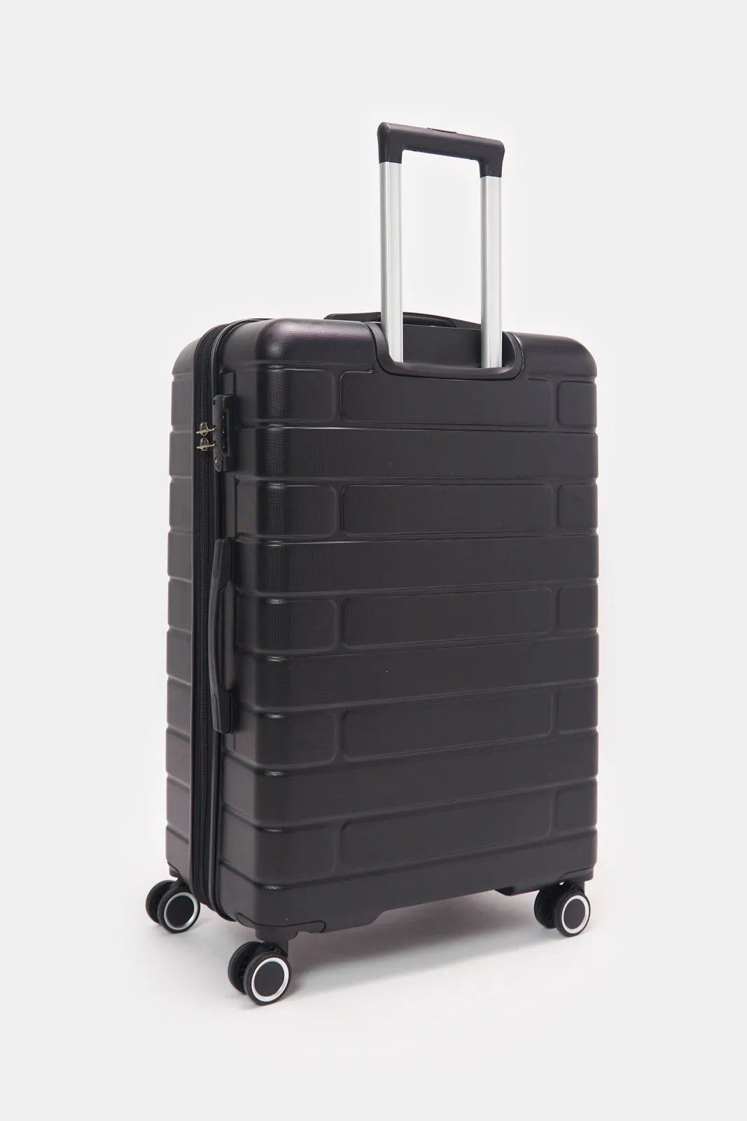 Black Textured Trolley Luggage (28 Inch)