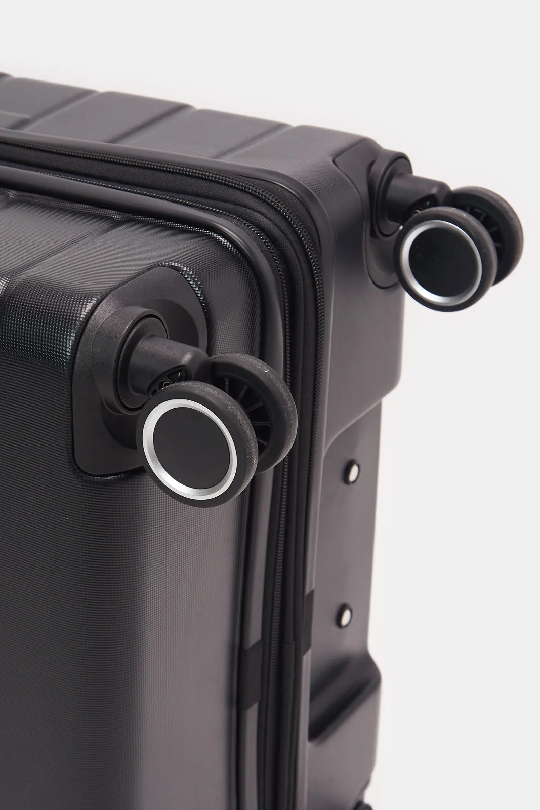 Black Textured Trolley Luggage (28 Inch)
