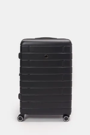 Black Textured Trolley Luggage (28 Inch)