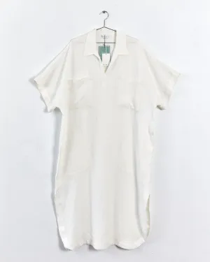 Raey oversized linen smock dress, ivory, 14