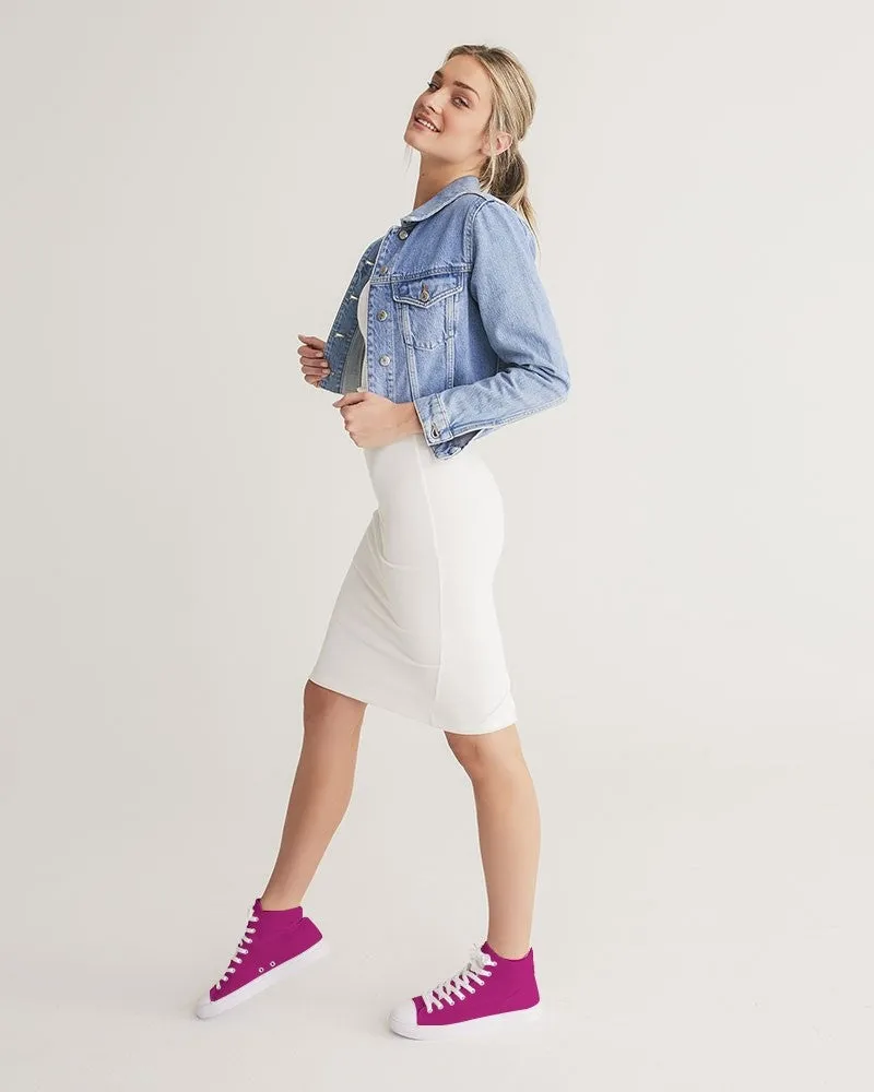 Shaded Magenta High-Top Canvas Sneakers | Women's | C0M100Y0K30